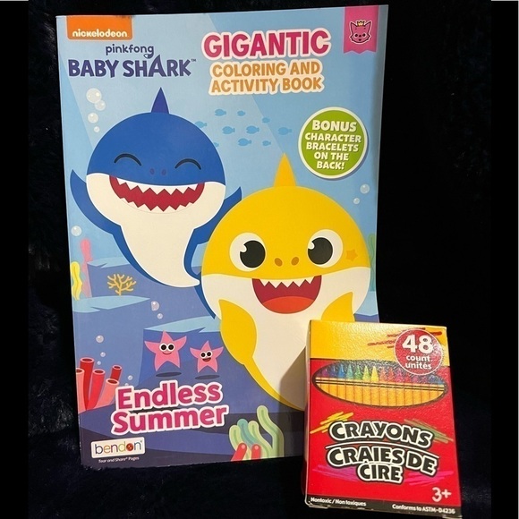 Nickelodeon Other - 𝅺****Donated**** Shark activity book and crayons